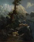 Antonino Leto, Pastorella con gregge (a Capri)
