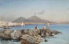 Pescatori a Mergellina by Francesco Coppola Castaldo, offered Dec 2019