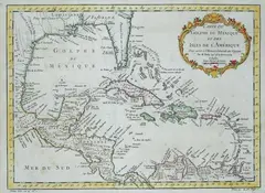 Carta del Golfo del Messico e delle isole dell'America by Jacques Nicolas Bellin, cm., offered Nov 2019