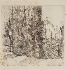 Gli alberi giovani (La siepe) by Luigi Bartolini, offered Oct 2019