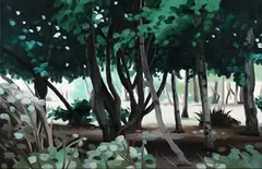 Mike Silva, Public Park II, Sul verso: firma