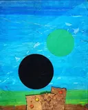 Roberto Crippa, Senza titolo, 1971, collage on panel