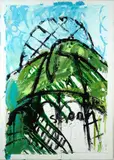 Senza titolo by Mario Schifano, enamel and grafite on canvas, offered Oct 2019