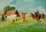 Paesaggio con buttero e buoi by Carlo Domenici, offered Oct 2019