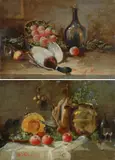 Nicola Biondi, Natura morta, Coppia di dipinti firmati.