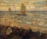 Fausto Pratella, Marina con figure