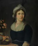 Angelo Ricci, Ritratto di Clementina Ermini, Sul verso iscrizione:"Con/Clementina Ermini moglie di / Luigi di Angelo ORlandini fatto da / Angelo Ricci nel