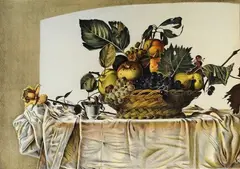 Walter Falconi, Canestra di frutta da Caravaggio, mm.