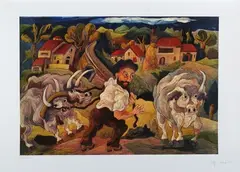 Contadino e buoi by Beppe Serafini, mm., offered Sep 2019