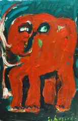 Elefante rosso by Silvio Loffredo, cm., offered Jul 2019