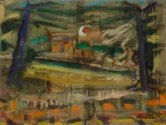 Paesaggio by Luigi Bartolini, cm., offered Jul 2019