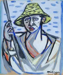 Figura by Giuseppe Migneco, 1951, offered Jul 2019