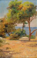 Michele Garinei, Pineta sulla spiaggia, cm.