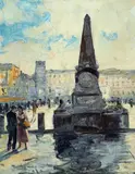 Michele de Simone, L'obelisco di Piazza del Mercato, cm.