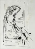 Franco Asinari, Studio di figura, cm.