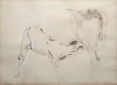 Il vitellino che poppa by Alfonso Boninsegni, cm., offered Jul 2019
