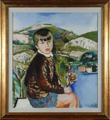 Paesaggio con figura by Gastone Breddo, cm., offered Jul 2019