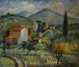 Oreste Zuccoli, Paesaggio toscano
