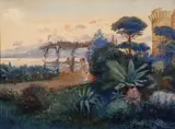 Pietro Gabrini, Dame in giardino sul golfo di Napoli