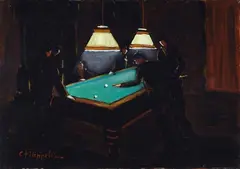 Il biliardo by Cafiero Filippelli, cm.35x50, offered Jun 2019