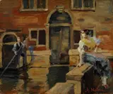 Alessandro Milesi, Scena di vita veneziana