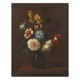Flowers In A Vase by Giovanni Stanchi Dei Fiori, oil on canvas, offered May 2022