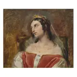Francesco Podesti, Study For The Head Of Eleonora D'Este