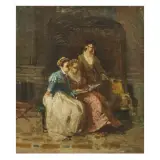 Domenico Morelli, The Reading, oil on canvas