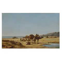 Cesare Biseo, Middle Eastern Landscape, oil on canvas