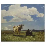 Beppe Ciardi, At Midday On Yhe Mountains, oil on canvas