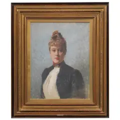 Pietro Scoppetta, Portrait Of A Lady, oil on canvas