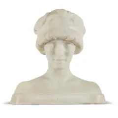 Portrait Of Yoï Maraini by Antonio Maraini, marble, offered May 2022