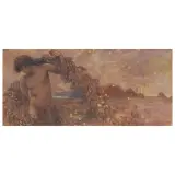 Plinio Nomellini, Lost In Thought, oil and pastel on canvas