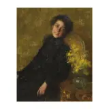 Felice Carena, Portrait Of A Young Lady, oil on canvas