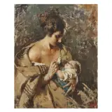 Vincenzo Irolli, Motherwood, oil on canvas