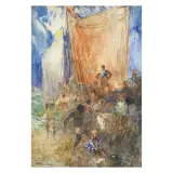 Plinio Nomellini, The Argonauts, watercolor on paper