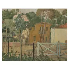 "La Casa Dell'Oblio" by Galileo Chini, oil on plywood, offered May 2022