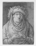 Lucas van Leyden, Old Man With Grapes, engraving on laid paper