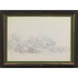 Edward Cheney, Rovine Romane, pencil on paper