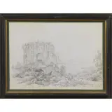 Edward Cheney, Veduta Del Tempio Di Diana A Baia, pencil on paper
