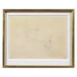 Study Of Oxen by Giovanni Fattori, pencil on paper, offered May 2022