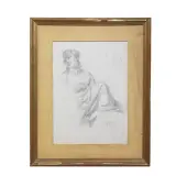 Giacomo Favretto, Study Of A Sitting Lady