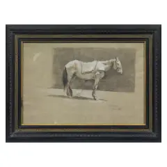 Aurelio Tiratelli, Study Of A Horse, pencil and biacca on paper