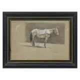 Aurelio Tiratelli, Study Of A Horse, pencil and biacca on paper