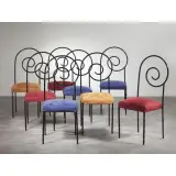 Luigi Serafini, Untitled, EIGHT «SUSPIRAL» CHAIRS