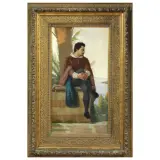 Stefano Ussi, Seated Male Figure