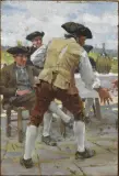 Raffaello Sorbi, The Morra Player, oil on canvas