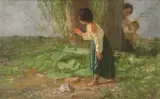 Filippo Palizzi, Children Playing Hide-And-Seek