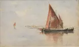Lagoon by Pietro Fragiacomo, watercolour on paper, offered Mar 2022