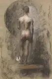 Antonio Mancini, Study Of A Male Nude